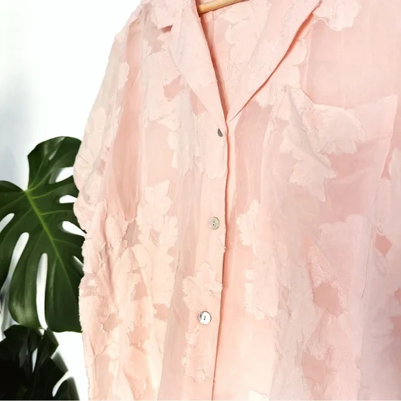 Aritzia Wilfred Atticus Button-Up Blush Pink - Size Small - Picture 8 of 12